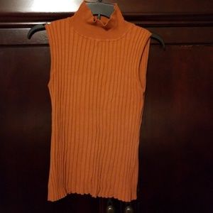 Z.b.d design burnt orange sleeveless sweater
